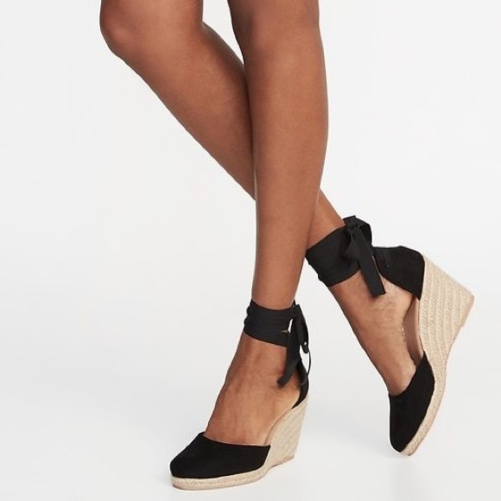Black Espadrilles, Size 10 - NEVER WORN